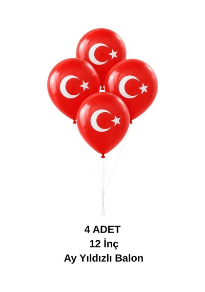 Milli Bayramlar Ay Yıldız Atatürk Süsleme Seti Flama, Balon, Bayrak, Sticker Ve Maske Seti Tüm Yaşlar