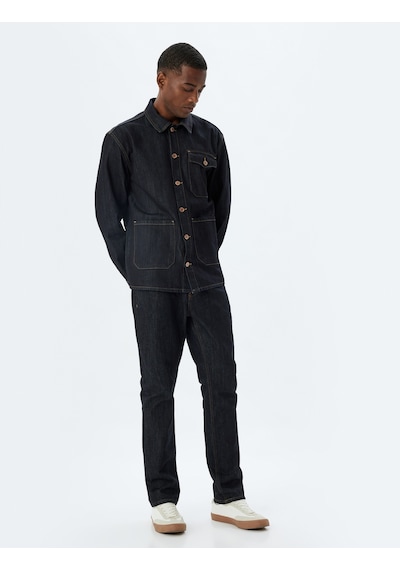 Koton Straight Fit Kot Pantolon - Mark Jean Koyu İndigo 5wam40111ıd İndigo