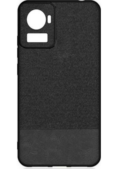 Microcase Oneplus 10R Fabrik Kumas Ve Deri Desen Kilif -Siyah 547127041