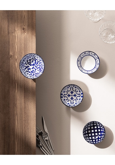 Reve Bleu Manon Kase Seti - Mavi/beyaz - 12 Cm 8684427358436 Çok Renkli