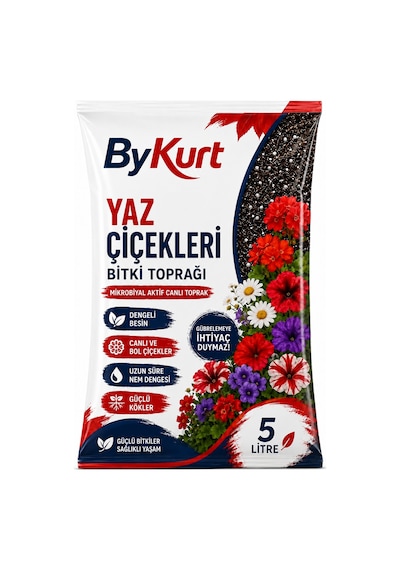 Yaz Çiçekleri Bitki Toprağı 5 Litre Cocopeat Perlit Pomza İçerikli Balkon Bahçe Saksı Toprağı