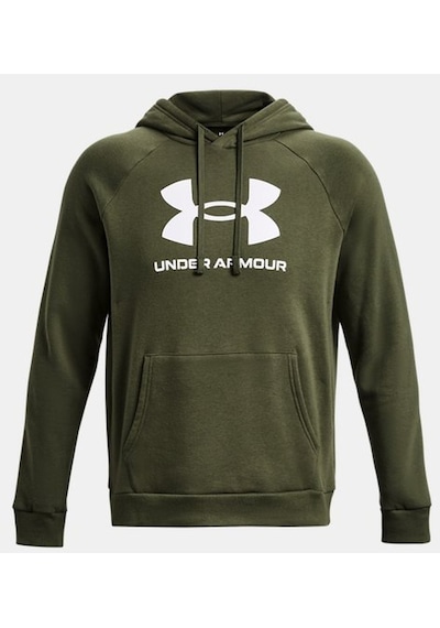 Under Armour Erkek UA Rival Fleece Logo Kapüşonlu Üst 1379758-390