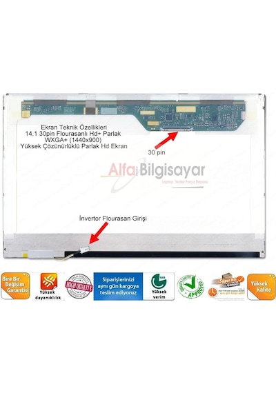 N141C3-L05 Rev.C1 Lcd Panel Ekran  Notebook Ekrani 1