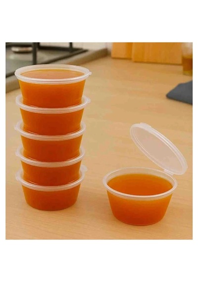50 Adet Sızdırmaz 120 Ml Mini Saklama Kabı Sosluk Buzluk Kabı, Et Suyu, Kemik Suyu, Sos Kabı Mutfak Şeffaf