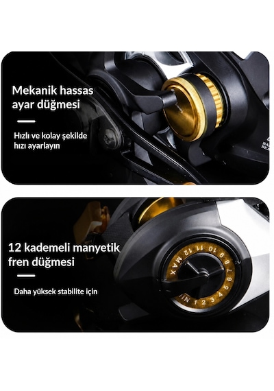 Fasnova Store Dijital Göstergeli Sayaçlı Baitcasting Olta Makinesi 12 Kademe Manyetik Frenli Çıkrık