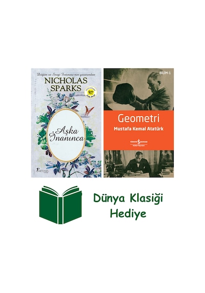 Aşka İnanınca Cep Boy + Geometri + Dünya Klasiği Hediye