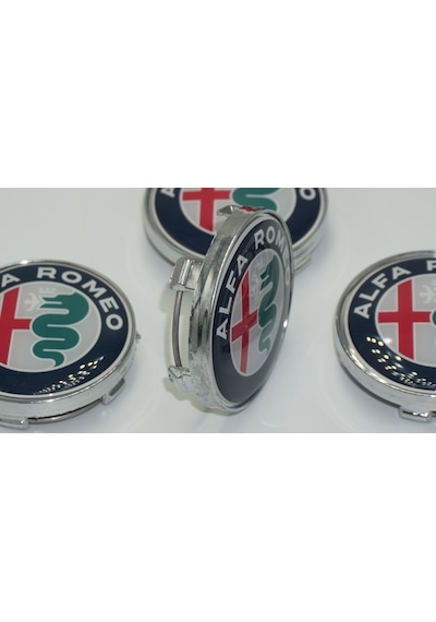 Alfa Romeo Jant Göbek Kapağı 60mm Renkli Gümüş