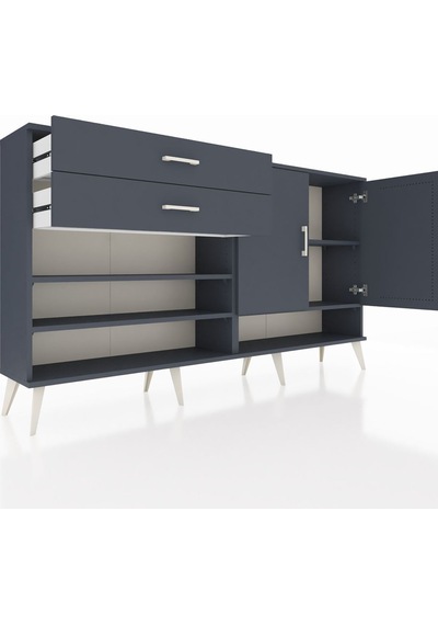 Arges Konsol 4 Raflı 2 Çekmeceli 2 Kapaklı 176x30x99 Antrasit-antrasit Antrasıt/antrasıt - Antrasıt Arges Konsol 4 Raflı 2 Çekmeceli 2 Kapaklı 176x30x99 Antrasit-antrasit Antrasıt/antrasıt - Antrasıt