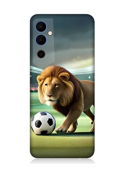 Tecno Pova Neo 2 Uyumlu Gol Atan Aslan Desenli Silikon Kılıf