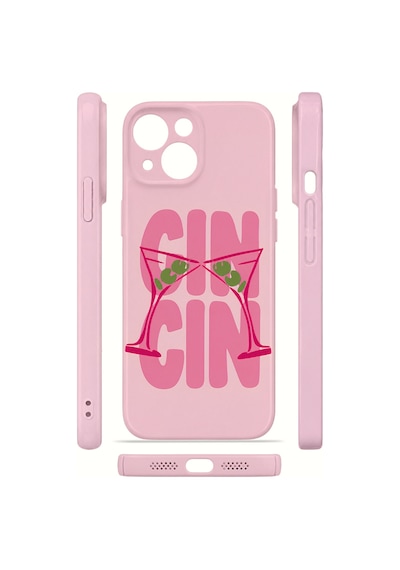 Apple iPhone Uyumlu 15 Vorian İnce Kamera Korumalı Mika Kılıf Gin O Clock Gin O Clock Mika