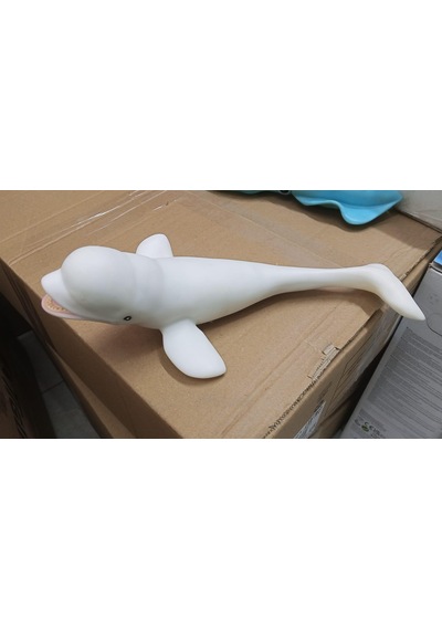 Plastik Oyuncak Büyük Boy Yunus Beyaz Balina Beluga 23 Cm