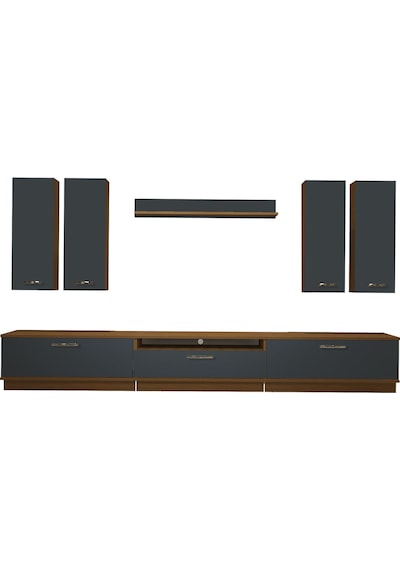 Decoraktiv Trendstyle 8d Mdf Tv Ünitesi Tv Sehpası Ceviz - Antrasit