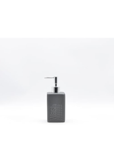 Seramik Sıvı Sabunluk Koyu Bej Modern 7x7x17cm 300ml Seti