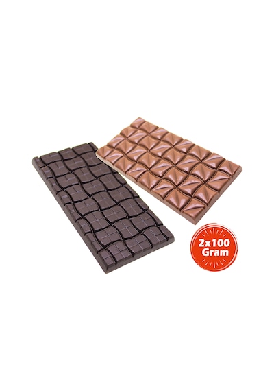 Dark Brown Bitter ve Sütlü Tablet Çikolata 2x100 Gr