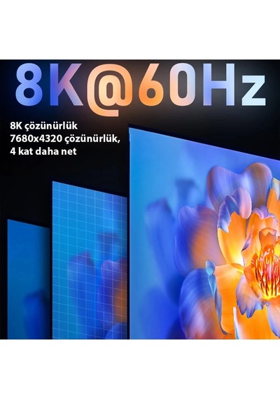 Ally Hdmı To Hdmı 8k Hd 2.1uhd Mıknatıs Başlıklı Kablo 1 Metre- 5775 Standart 28463666