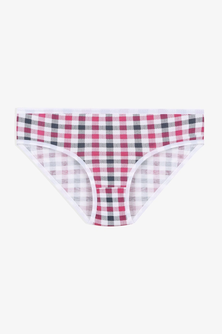 Koza İç Giyim Kız Çocuk 3'lü Penguen Desenli Slip 1050 Pembe - Beyaz