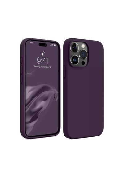 Newface Apple İphone 15 Pro Max Kılıf First Silikon - Mürdüm
