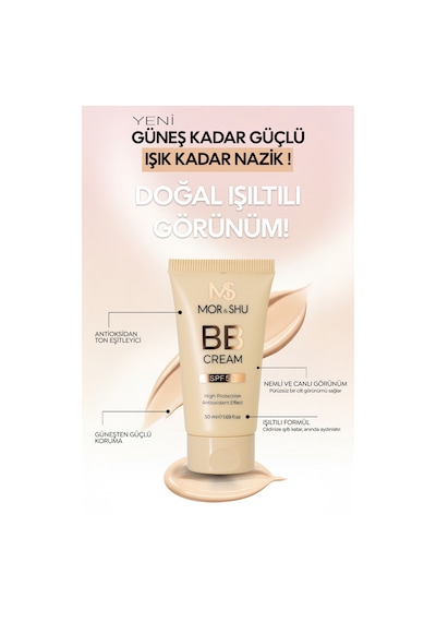 Bb Krem Spf 50+ Mor & Shu Bej
