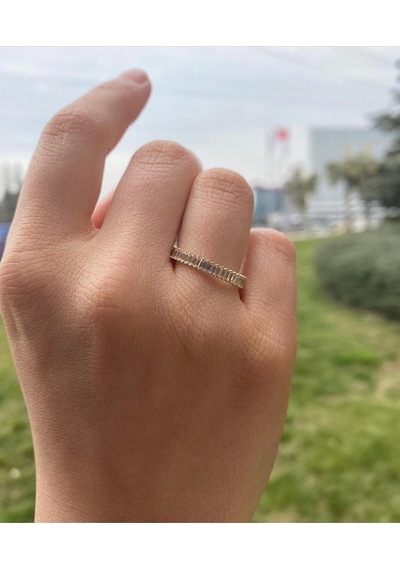 Çgk Çiğdem Gürel Kuyumculuk Baget Yarım Tur Altın Yüzük Crsdkm01 14yeni0054 Gold