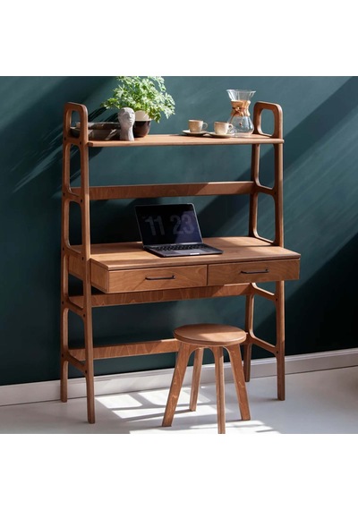 Woodesk Brisa Ahşap Çalışma Masası 140x120 Tik Renk CPT4641-120