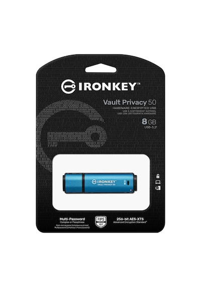 Kingston Ironkey Vault Privacy 50C  IKVP50C-8GB 8 GB Flash Bellek