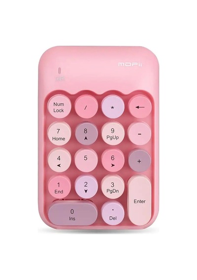 Renkli Daktilo Tarzı Vintage Kablosuz Wıreless Numeric Keypad 18 Tuşlu Sayısal Klavye Numpad