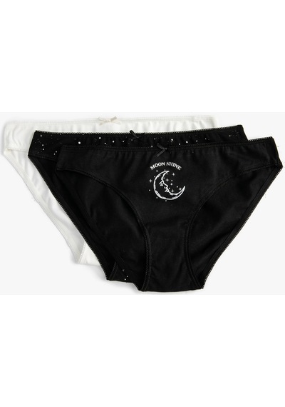Koton Pamuklu Külot Brief 3'lü Paket Desenli Kurdele Detaylı Siyah 3slk30057mk 3SLK30057MK999 Siyah Koton Pamuklu Külot Brief 3'lü Paket Desenli Kurdele Detaylı Siyah 3slk30057mk 3SLK30057MK999 Siyah
