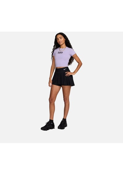 Sportswear Gel Cropped Short-sleeve Kadın Tişört Mor