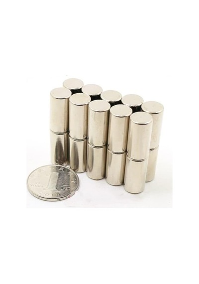 8 Adet 10x20 Mm Yuvarlak Güçlü Neodyum Mıknatıs Çap 10 Mm Kalınlık 20 Mm