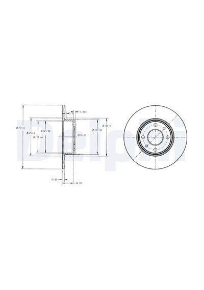 Fren Disk - Fiat Bravo, Stilo, Croma, Multipla, Linea, 164 - Delphı-bg2322