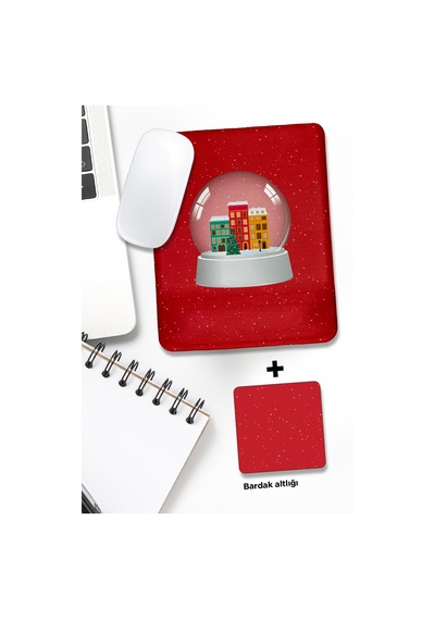 Baskılı Bilek Destekli Mouse Pad Bardak Altlığı Mousepad