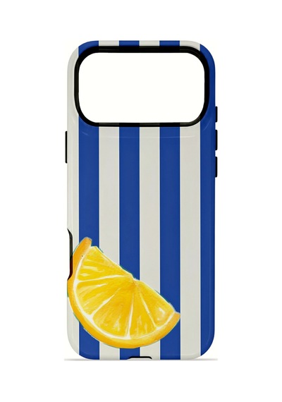 Apple iPhone Uyumlu 17 Pro Vorian Çift Katmanlı Magsafe Kılıf Lemon Coast Stripe