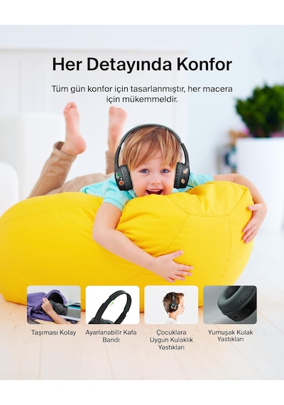 Belkin Soundform Mini Kablosuz Kulak Üstü Çocuk Kulaklığı