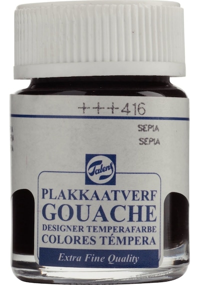 Talens Guaj Boya 16 ML - Sepia 416 Sepia