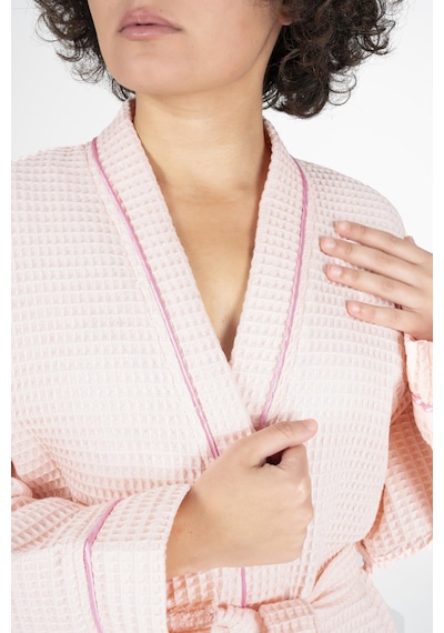 Varol Kaos Serisi Kimono Yaka Pike Bornoz Sabahlık Pudra-l/xl Pudra