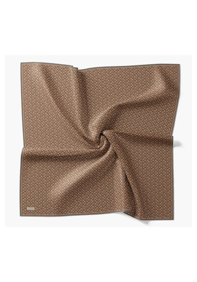 Silk Home Twill İpek Eşarp Mini Bouquet Kahverengi