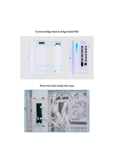 Evrensel Usb Ve Pwm Fan Hub, Beyaz Eg-hub01w
