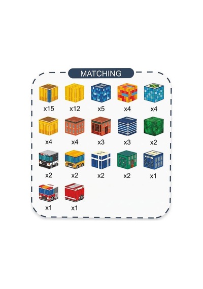 Kzl Şehir Temalı Manyetik Blok Yapı Küpleri Seti 2x2x2 Cm 67 Parça Ch1432
