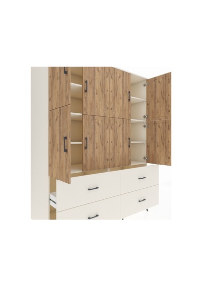 Kronos Gardrop 8 Raflı 4 Çekmeceli 8 Kapaklı 176x59x221 Aytaşı-çam/aytaşı Beyaz Kronos Gardrop 8 Raflı 4 Çekmeceli 8 Kapaklı 176x59x221 Aytaşı-çam/aytaşı Beyaz