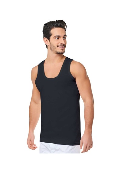 Erkek Ribana Spor Atlet 6'lı Paket Siyah Yeni Sezon Siyah