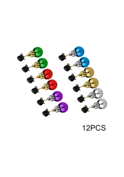 12/16pcs Noel Sakal Dekorasyon Karıştma Topu Noel Baba Sakal Süs Klip Parti Giymek 12pcs