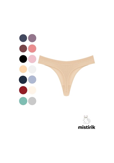 Mistirik Paulo Model Fitilli Esnek Kumaş String Tanga Ten Renk Ten