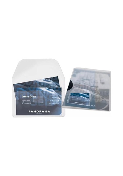 3L 6825 10 Kapaklı Kartvizit Cepleri 105X60 mm Şeffaf 10lu