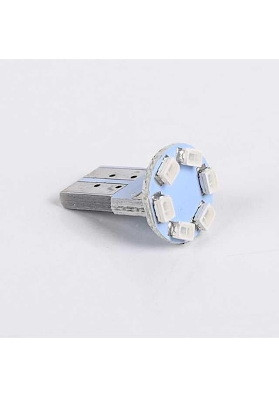 Ampul 12v T-10 6led Smd Fiber Fariçi Mavi 1 Adet Diğer
