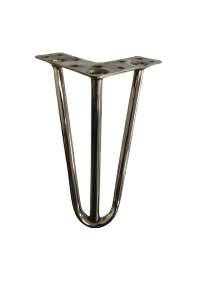 Tell Metal - 15 Cm. - Metal Ayak - Krom - 4 Adet Gümüş