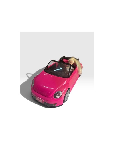 Bebekli Pembe Cabrio Oyuncak Araba 40cm
