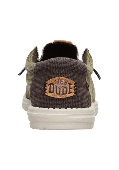 Hey Dude Wally Braided Erkek Günlük Ayakkabı-33034 Yeşil-kahverengi