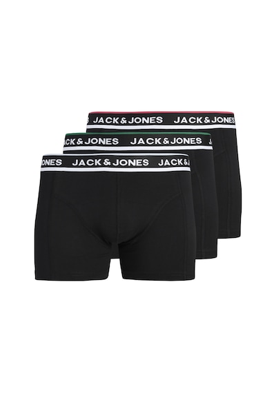 Jack & Jones Erkek 3'lü Boxer Paketi - Way - 12298997 Siyah