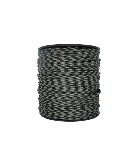 Paracord İp 4 Mm Gri Siyah Desenli Renk No:106 10 Metre Çok Renkli