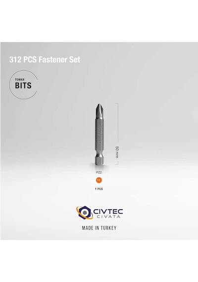 Civtec 312 Parça 12 Çeşit Vida Ve Dübel Seti - Takım